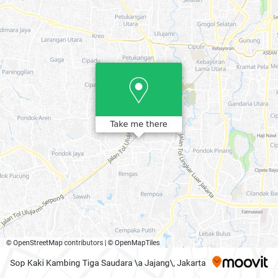 Sop Kaki Kambing Tiga Saudara \a Jajang\ map