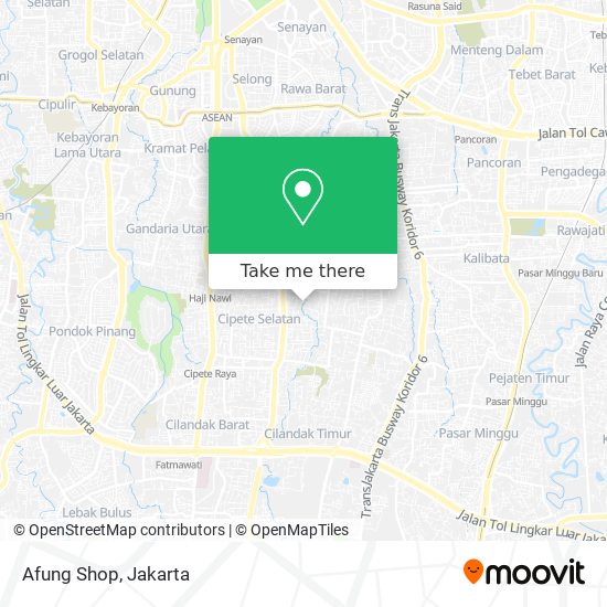 Afung Shop map