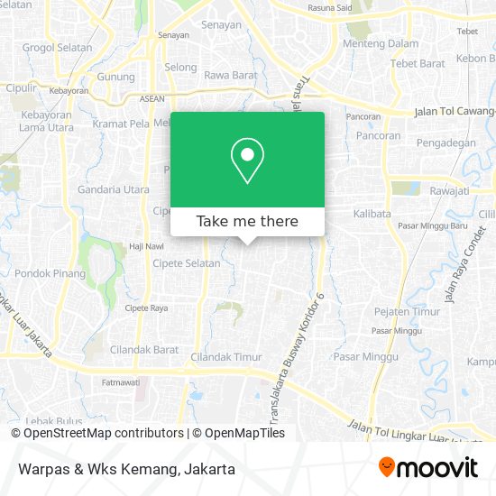 Warpas & Wks Kemang map