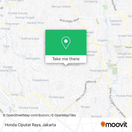 Honda Ciputat Raya map