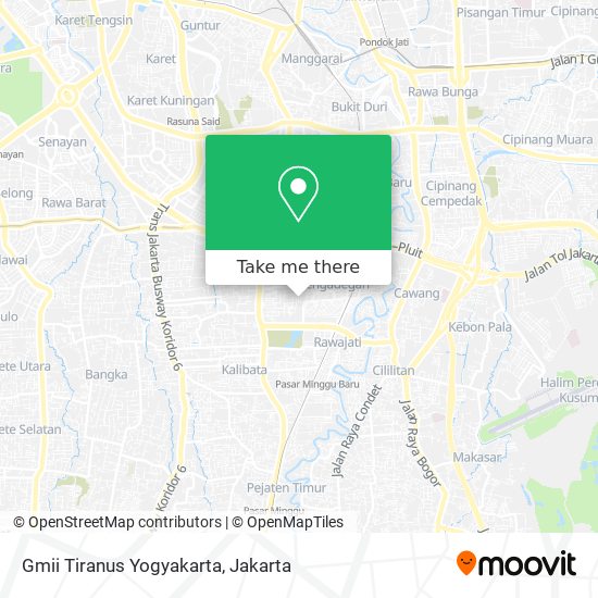 Gmii Tiranus Yogyakarta map