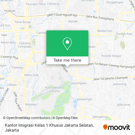 Kantor Imigrasi Kelas 1 Khusus Jakarta Selatan map