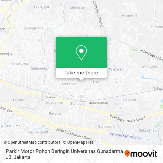 Parkir Motor Pohon Beringin Universitas Gunadarma J3 map