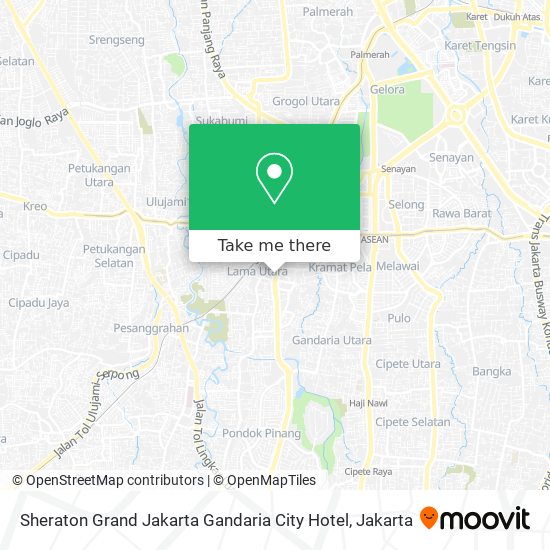 Sheraton Grand Jakarta Gandaria City Hotel map