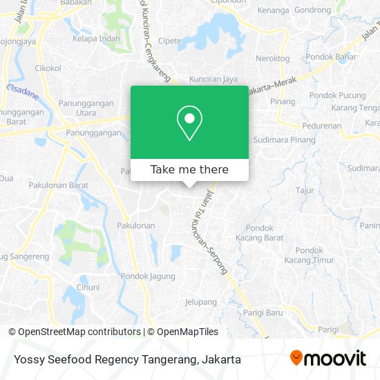 Yossy Seefood Regency Tangerang map