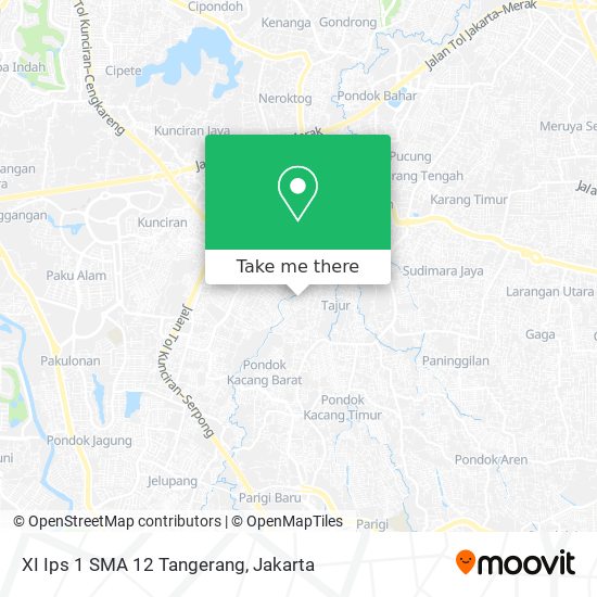 XI Ips 1 SMA 12 Tangerang map