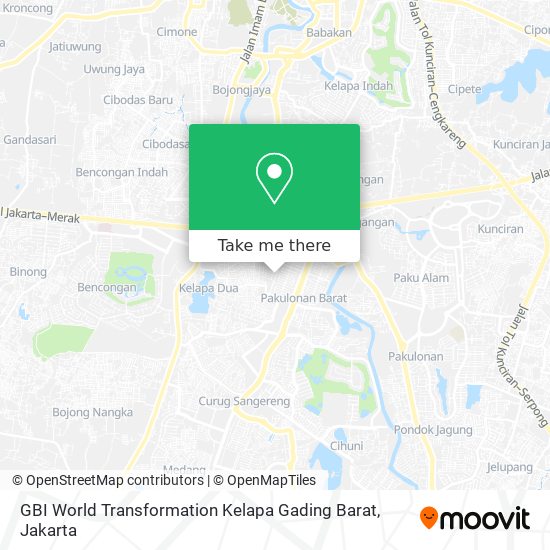 GBI World Transformation Kelapa Gading Barat map