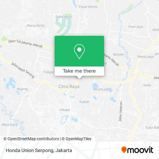 Honda Union Serpong map