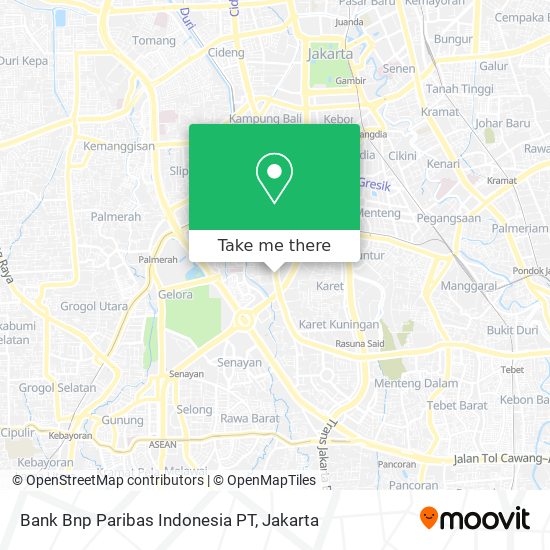 Bank Bnp Paribas Indonesia PT map