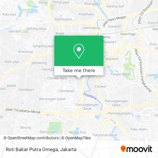 Roti Bakar Putra Omega map