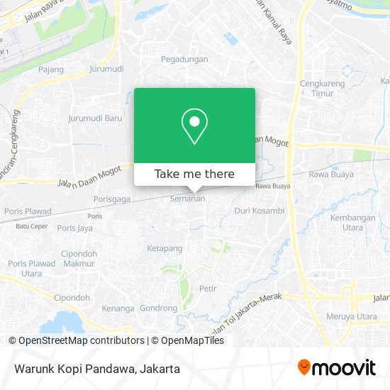 Warunk Kopi Pandawa map