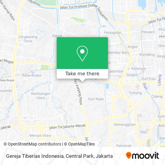 Gereja Tiberias Indonesia, Central Park map