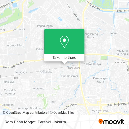 Rdm Daan Mogot .Persaki map