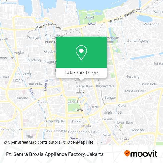 Pt. Sentra Brosis Appliance Factory map