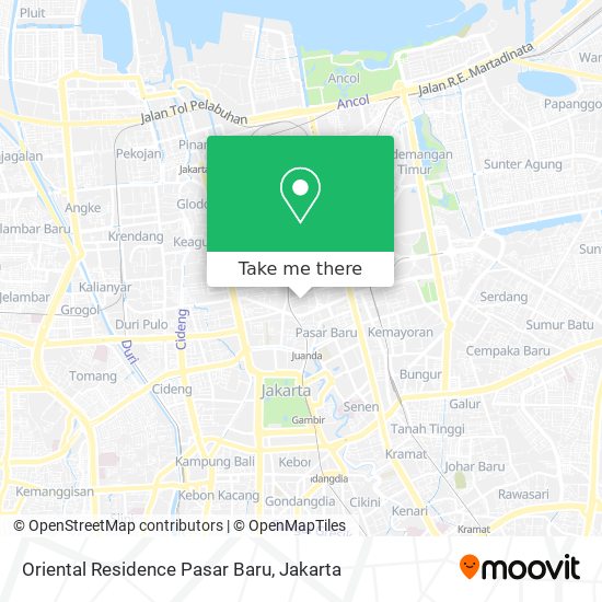 Oriental Residence Pasar Baru map