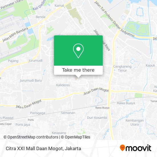 Citra XXI Mall Daan Mogot map