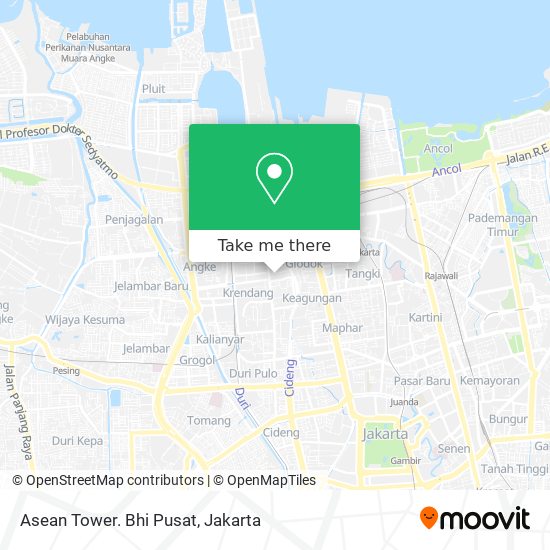 Asean Tower. Bhi Pusat map