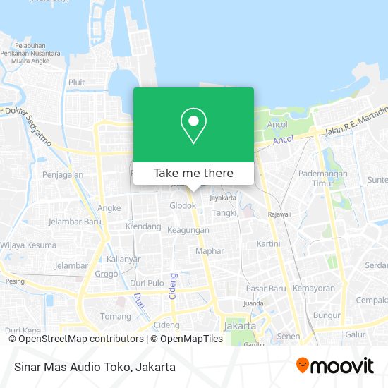 Sinar Mas Audio Toko map