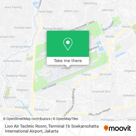 Lion Air Technic Room, Terminal 1b Soekarnohatta International Airport map