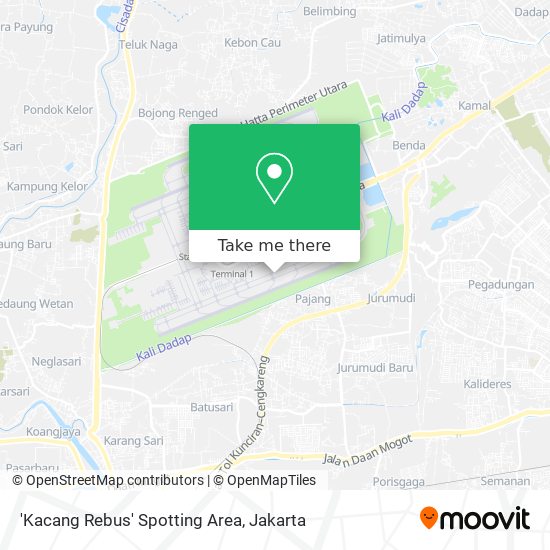 'Kacang Rebus' Spotting Area map