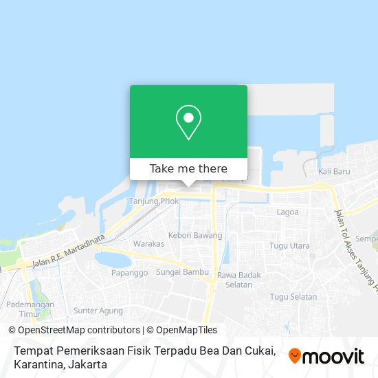 Tempat Pemeriksaan Fisik Terpadu Bea Dan Cukai, Karantina map