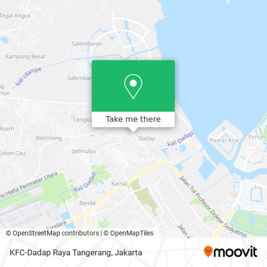 KFC-Dadap Raya Tangerang map