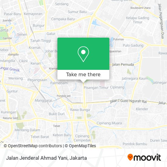 Jalan Jenderal Ahmad Yani map