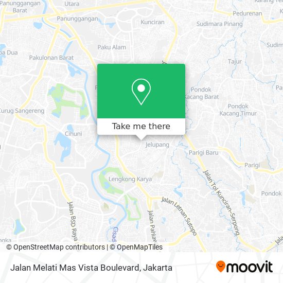 Jalan Melati Mas Vista Boulevard map