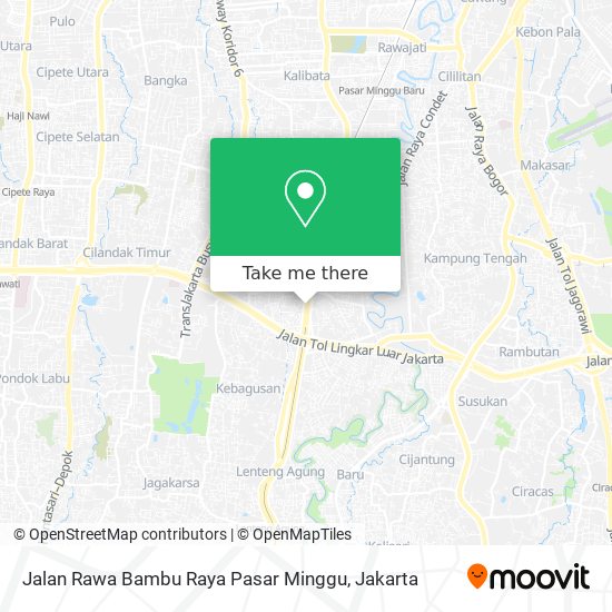 Jalan Rawa Bambu Raya Pasar Minggu map