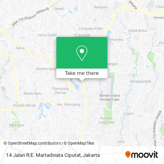 14 Jalan R.E. Martadinata Ciputat map