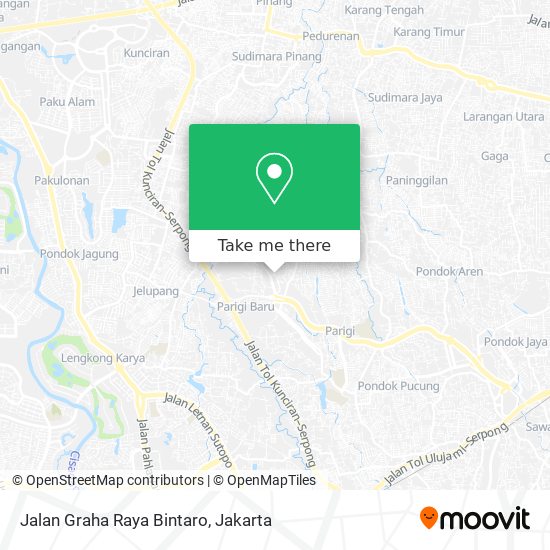 Jalan Graha Raya Bintaro map