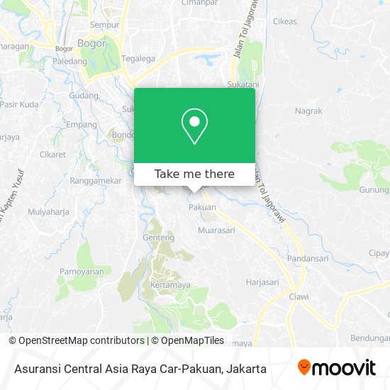 Asuransi Central Asia Raya Car-Pakuan map