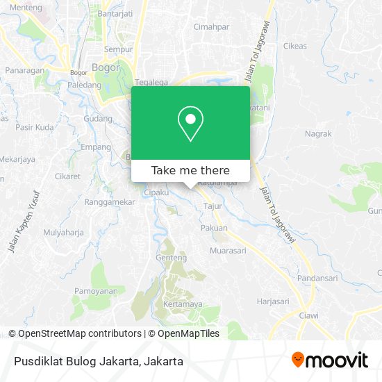 Pusdiklat Bulog Jakarta map