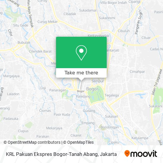 KRL Pakuan Ekspres Bogor-Tanah Abang map