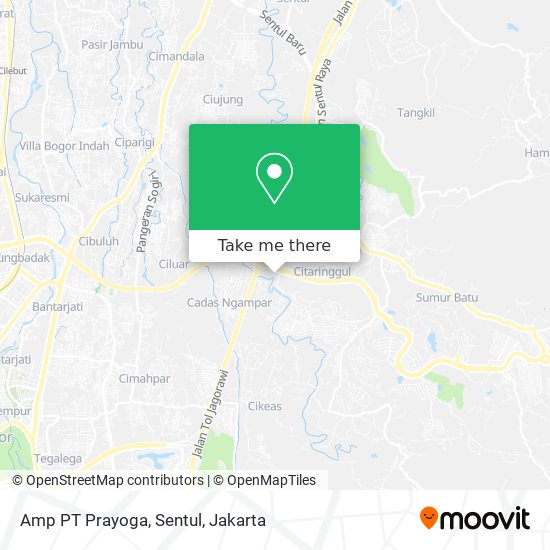 Amp PT Prayoga, Sentul map