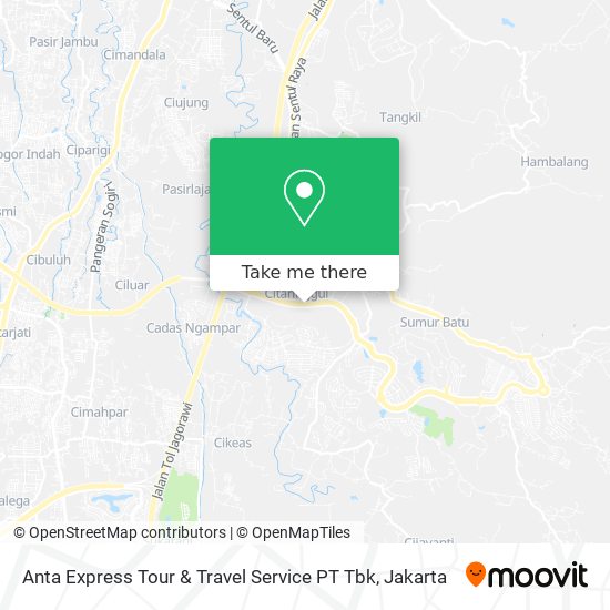 Anta Express Tour & Travel Service PT Tbk map