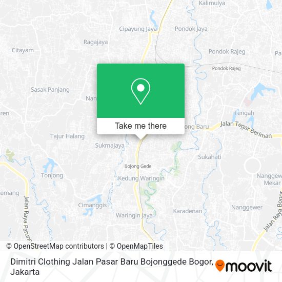 Dimitri Clothing Jalan Pasar Baru Bojonggede Bogor map