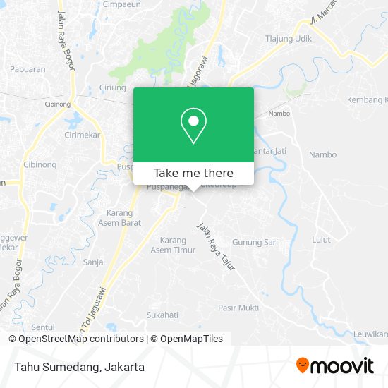 Tahu Sumedang map