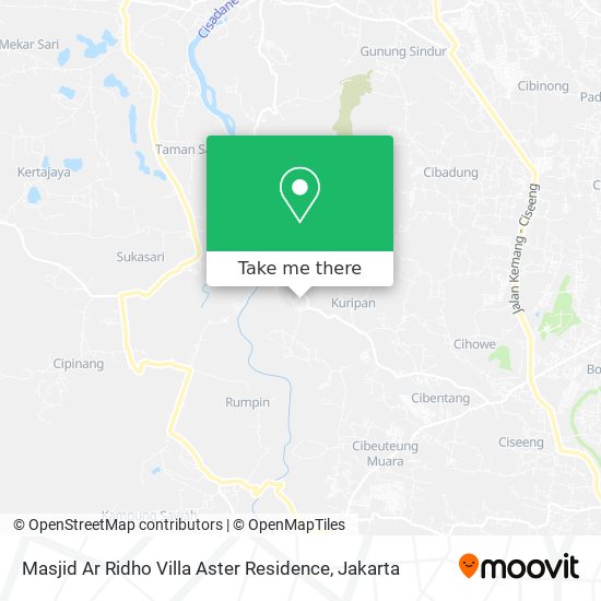 Masjid Ar Ridho Villa Aster Residence map