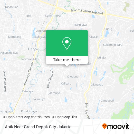 Apik Near Grand Depok City map