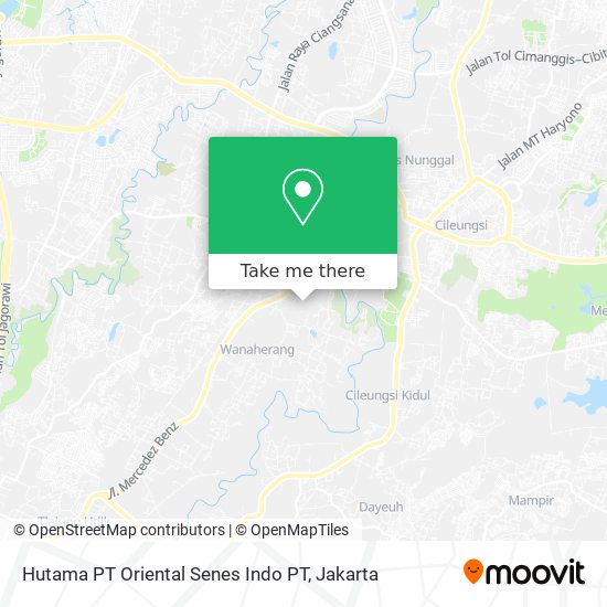 Hutama PT Oriental Senes Indo PT map