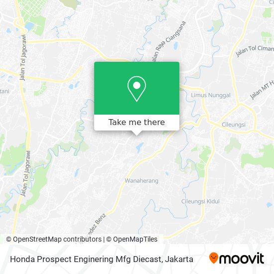 Honda Prospect Enginering Mfg Diecast map