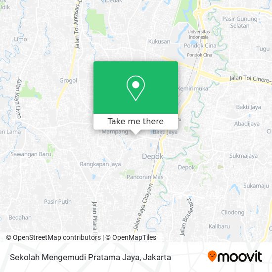 Sekolah Mengemudi Pratama Jaya map