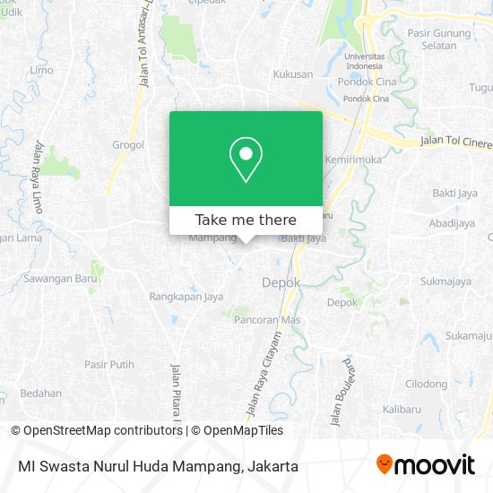 MI Swasta Nurul Huda Mampang map