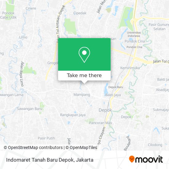 Indomaret Tanah Baru Depok map