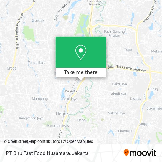 PT Biru Fast Food Nusantara map