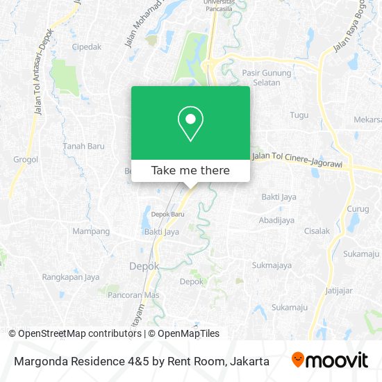 Margonda Residence 4&5 by Rent Room map