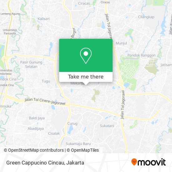 Green Cappucino Cincau map
