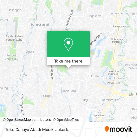 Toko Cahaya Abadi Musik map