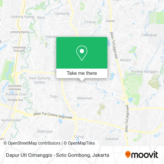 Dapur Uti Cimanggis - Soto Gombong map